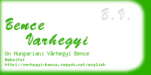 bence varhegyi business card